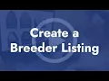 Create a Breeder Listing