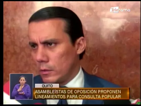 Asambleístas de oposición proponen lineamientos para consulta popular