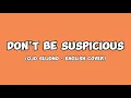 Lagu Don't Be Suspicious - Didi Kempot (Ojo Sujono - English Cover)