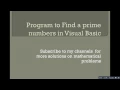 Program to find prime numbers in vb