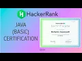 Java Basic Certification Hackerrank Certifications