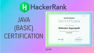 Java Basic Certification Hackerrank Certifications