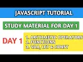 JavaScript Tutorial for Beginners var let and const Resource for Day 1