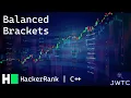 HackerRank C Solution - Balanced Brackets