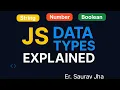 JavaScript Data Types Explained with in Hindi English