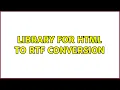 library for html to rtf conversion