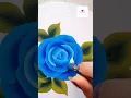 Download Lagu Blue rose in acrylic | onestroke painting #artvideo #viral #flowerpainting #wocol