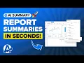 Create Agency Report Summaries in Under a Minute with AI Summary