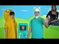 all of adventure time summarized horribly by my friends on a green screen
