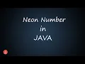 Neon Number in Java BluejCode