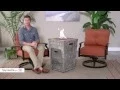 Red Ember Glacier Stone Gas Fire Column with FREE Cover - Product Review