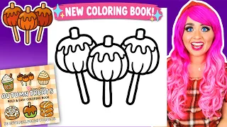 Coloring My Autumn Treats Coloring Book 🍁 Pumpkin Cake Pops + Fan Mail 💌 Ohuhu Alcohol Markers