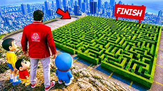 GTA 5 : Rampage & Shinchan🤣 Maze Challenge 🤑 Full Fun #bommalu #gta5telugu #gta5