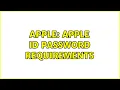Apple Apple ID Password requirements