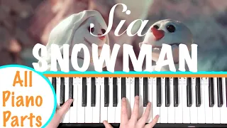 Download How to play SNOWMAN - Sia Piano Tutorial (Chords Accompaniment) MP3