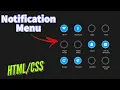 how to make android notification menu bar using HTML CSS and JavaScript