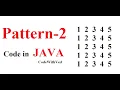 Pattern 2 Number Pattern Number pattern program in java Number pattern print