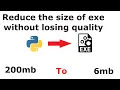 How to use upx to reduce pyinstaller exe size in python