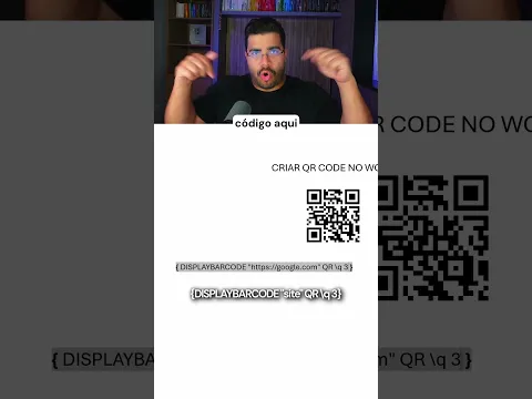 Como Criar um QR CODE de Graça utilizando o Microsoft Word - Muito fácil