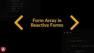 Angular Reactive Forms Learn How To Use the FormArray
