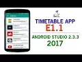 Timetable App Tutorial E1 1 - Writing the Java Code