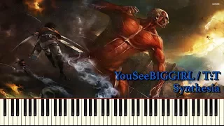 Download YouSeeBIGGIRL / T:T (FULL) Attack on Titan 進撃の巨人 (Piano Solo) MP3