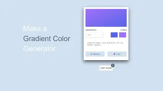 Build A Gradient Color Generator in HTML CSS JavaScript Gradient Generator in Web Development