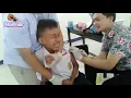 lucuu!!! gokil anak sekolah takut disuntik wkwkwkw ..liat reaksi wajah lucuu nya...