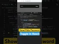 Password Toggle in React