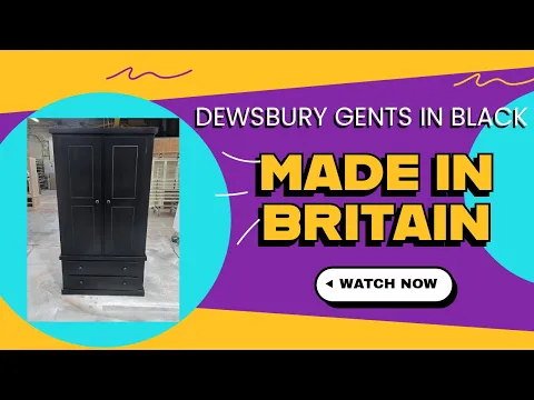 Product video preview for Handmade in England Dewsbury 2 Drawer Wardrobe with Special Routing in Ivory