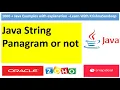 Java Program to check given String is Panagram or not