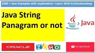 Java Program to check given String is Panagram or not