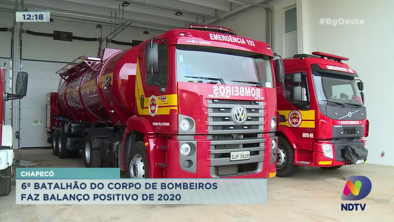 Chapecó: 6º Batalhão do Corpo de Bombeiros faz balanço positivo de 2020