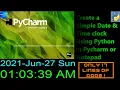 Create Date Time Clock using Python in Pycharm or Notepad Tech Naaj