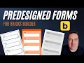 Predesigned Forms for Bricks Builder