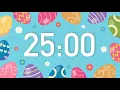 25 Minute Easter Countdown Timer with Colorful Easter Eggs 4K