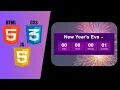 HTML CSS JS - New Year Countdown Timer Easy Portfolio Projects