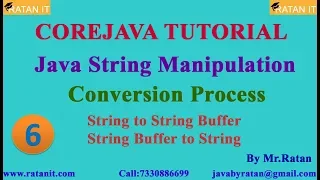 Core Java Tutorial String Manipulation -6 Conversion Process By Ratan Sir
