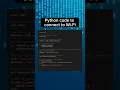 Python code to connect to wifi