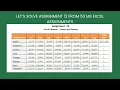 Assignment 12 - Let s solve Assignment 12 from 50 ms excel assignments
