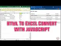 How to convert HTML table to with Javascript