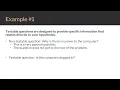 Testable Questions