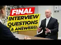 FINAL INTERVIEW QUESTIONS ANSWERS How to PASS a FINAL JOB INTERVIEW