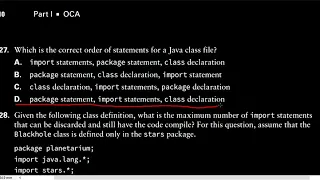 OCA JAVA SE 8 Programmer Guide Practice Test Chapter 1 21 - 30
