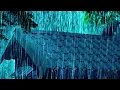 Calming Storm Therapy – Heavy Rain \u0026 Distant Thunder Sounds on Tin Roof for Restful Nights