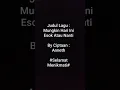 Download Lagu Mungkin Hari Ini Esok Atau Nanti - ( Anneth ) Versi Pendek #drink