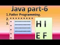 pattern programming in Java star H I E pattern Part - 6 AwadheshTech1