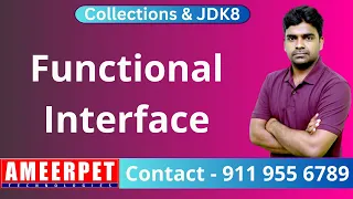 Functional Interface in Java Ameerpet Technologies By Srinivas