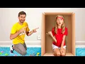 Download Lagu Nastya and friends play cardboard challenge for kids