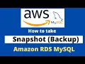 How to take Snapshot of Amazon RDS MySQL Database